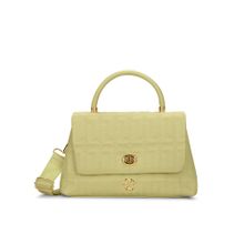 Lavie Signature Green Synthetic Leather Textured Slingbag with Detachable Strap