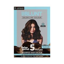 BBlunt 5 Minute Shampoo Hair Colour For 100% Grey Coverage - Chocolate Dark Brown