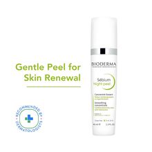 BiodermaNight Peel Sebium For Oily Acne Prone Skin With Glycolic Acid - Reduces Blemishes