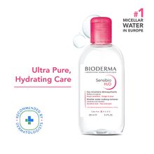 Bioderma Dermatological Micellar Water Sensibio H2O - Gently Removes Makeup Prevents Clogged Pores