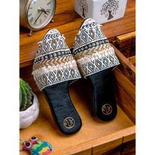 NR BY NIDHI RATHI Embellished Black Mules