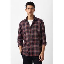 Van Heusen Men Red Checks Casual Shirt