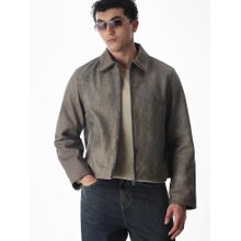 Jack & Jones Men Regular Fit Grey Jacket