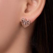 Just Cavalli Rose Gold Logo Amore Earrings