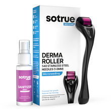 Sotrue Derma Roller For Hair Growth & Skin Tightening 1 MM With 540 Stainless Steel Needles