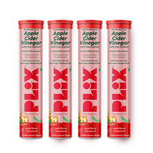 Plix The Plant Fix Apple Cider Vinegar 750MG ACV Bubbly Effervescent Tablets - Pack Of 4