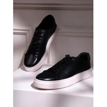Monte Carlo Men Black Lace Ups Genuine Leather Sneakers