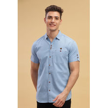 KUONS AVENUE Denim Half Sleeve Shirt
