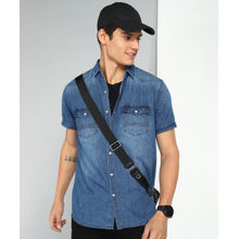 KUONS AVENUE Denim Half Sleeve Shirt