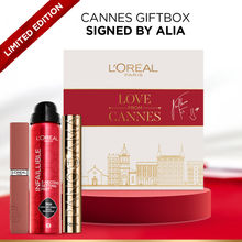 L'Oreal Paris Love From Cannes Makeup Bestsellers Gift Box - Liquid Lipstick, Mascara, Setting Spray