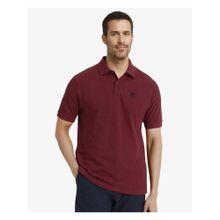 Rare Rabbit Dive Red Plain Regular Fit Polo T-Shirt
