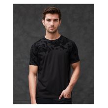 Rare Rabbit Ferris Black Paisley Print Regular Fit T-Shirt