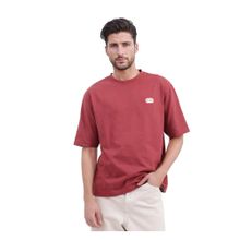 Rare Rabbit Hirm Red Plain Qlo Fit T-Shirt