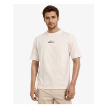 Rare Rabbit Mint Off White Plain Oversized Fit T-Shirt