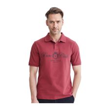 Rare Rabbit Rem Dark Red Plain Regular Fit Polo T-Shirt