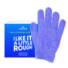 Matra Heavy Exfoliating Bath Glove Loofah Body Scrub Mitten For Dead Skin & Blackheads