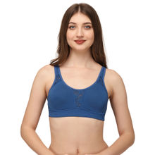SOIE Women's Full coverage Non padded Non wired Bra - Blue