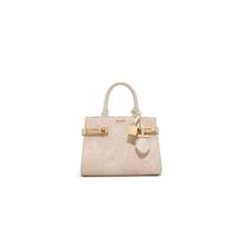 Aldo Women Pink Floral Handbag with Detachable Strap and Charm