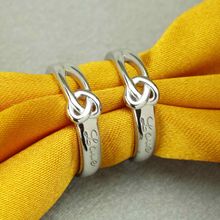 Peora Silver Plated Metal Love Couple Ring for Men & Women Gift for Valentine (PFCCR06)