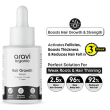 Aravi Organic Hair Growth Serum - 3% Redensyl, Anagain & Procapil for Hair Fall Control & Regrowth
