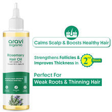 Aravi Organic Rosemary Lavender Hair Oil For Healthy Hair, Scalp - 100% Pure & Natural