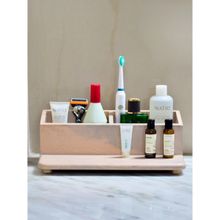Brick Brown Chic Makeup & Accessory Desk Organizer for Dressing Tables