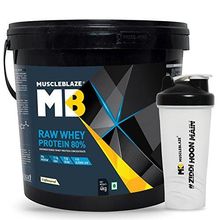 MuscleBlaze Raw Whey Protein With Free Shaker - Unflavoured