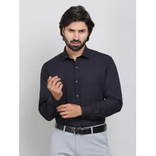 Greenfibre Navy Blue 100% Cotton Fabric Solid Formal Shirt