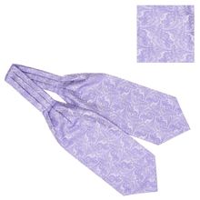 The Tie Hub Paisley Purple Microfiber Cravat and Pocket Square Combo