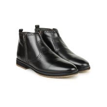 BRITMEN Men Handcrafted Genuine Leather Black Casual Boots