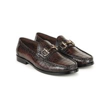 BRITMEN Men Handcrafted Genuine Leather Brown Loafers
