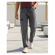 Bewakoof Black Cotton Embroidered Jeans