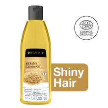 Soulflower Cold Pressed White Sesame Til Seed Oil, Natural Skin Hair Body Moisturizer, Vitamin E
