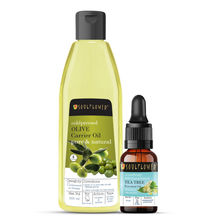 Soulflower Olive Carrier Oil & Tea Tree Essential Oil Combo