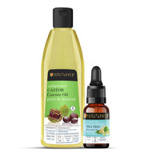 Soulflower Castor carrier Oil & Tea Tree Essential Oil Combo