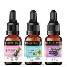 Soulflower Essential Oil Rosemary Lavender & Tea Tree Combo