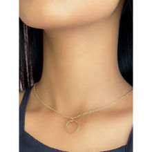 Ayesha Circular Mini Pendant Gold Toned Dainty Necklace