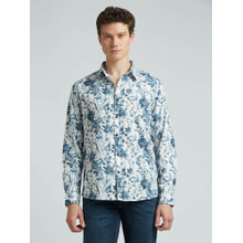 Pepe Jeans Blue Printed Full Sleeved Shirt