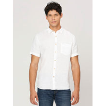 Pepe Jeans White Short Sleeve Pure Linen Shirt