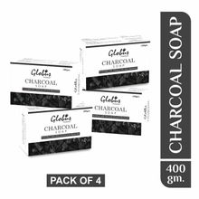 Globus Naturals Deep Cleaning & Exfoliating Activated Charcoal Soap (Pack Of 4)