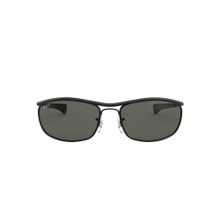 Ray-Ban 0RB3119M Green Polarized Olympian I Deluxe Rectangular Sunglasses (62 mm)