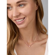 MINUTIAE Rose Gold Plated V-Shape Chain Pendant Necklace for Women & Girls