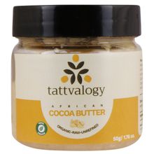 Tattvalogy African Cocoa Butter in Jar Packaging, Raw Unrefined, Body Butter & Moisturizer