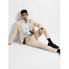 Selected Beige Mid Rise Suit-Set Trousers