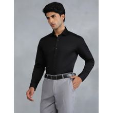Greenfibre Black 100 Percentage Cotton Solid Party Wear Shirt
