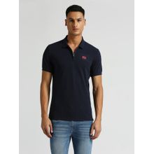 Pepe Jeans Navy Solid Short Sleeve Polo