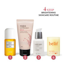 The Face Shop X Belif X DHC Combo, with Rice Face Wash, Cleansing Oil, Brightening Serum & Lip Mask