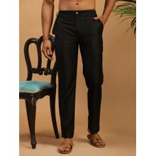 Vastramay Men's Black Viscose Pant Style Pyjama