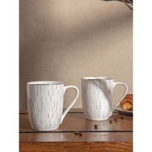 Twig & Twine Auric Pack of 2 Golden Sliver Geometric Mugs