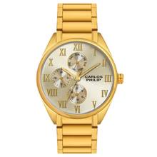 Carlos Philip Men's Classic Analog Watch (Element RSG 17 Champ IGP) - Beige (M)